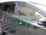 Ветровеки на двери с хромом для Toyota Rav4 2013г.