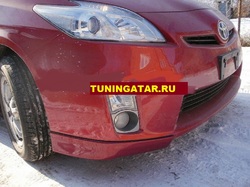 Переднии накладки бампера штатные Toyota Prius 2009-up