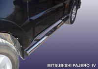Пороги с проступями ф76 Mitsubishi Pajero IV Артикул: MPJ011