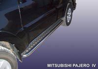 Пороги с листом ф 57 Mitsubishi Pajero IV Артикул: MPJ013