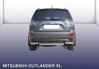 Защита заднего бампера ф 57 Mitsubishi Outlander XL изображено вместе с уголками MXL012