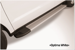 Пороги алюминиевые "Optima Silver" 1800 серебристые для Toyota Prado 2014г.+