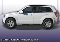 Пороги d76 с проступями Suzuki Grand Vitara (2012)