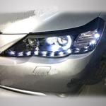 Тюнинговые фары (оптика) ангельские глазки, с LED подсветкой, эксклюзив Япония для Toyota Mark X 2010г.