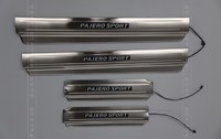 Накладки на пороги с подсветкой для MMC Pajero Sport 2008г.-