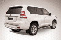 Защита заднего бампера d76 короткая Toyota Land Cruiser Prado (2014)
