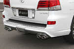 Накладка на задний бампер рестайл для Lexus LX570 2012+