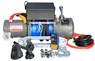 Лебедка электрическая 12V Electric Winch 6000lbs / 2722 кг (3 контакта) с кевларовым тросом 8mm серая 3000
