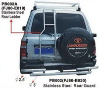 Защита заднего бампера PB002 LAND CRUISER 80 (90-97)