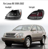 Стоп-сигналы диодные в стиле LEXUS 20г (красно-серые)  для HARRIER